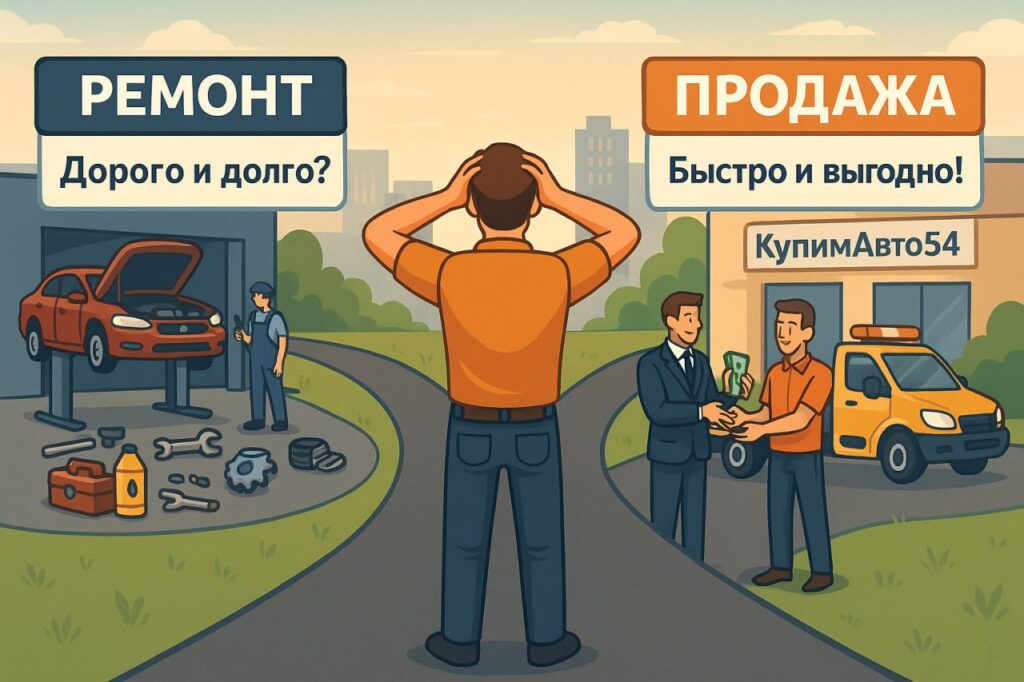 Выбор между ремонтом и продажей сломанного автомобиля