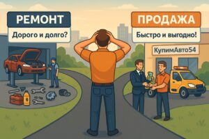 Выбор между ремонтом и продажей сломанного автомобиля